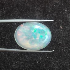 Natural Ethiopian opal 24x19mm oval cabochon 18.15 cts natural opal full of fire for jewelry making